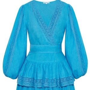 Tuckernuck Maia Bergman Mika Mini Dress in Blue Lagoon XS NWT